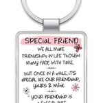 Special Friend Inspired Words Metal Keyring