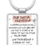 Our Special Friendship Inspired Words Metal Keyring