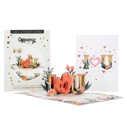 I Love You Floral Pop Up Greeting Card
