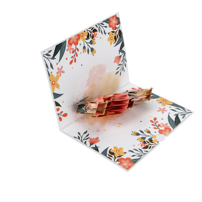 I Love You Floral Pop Up Greeting Card