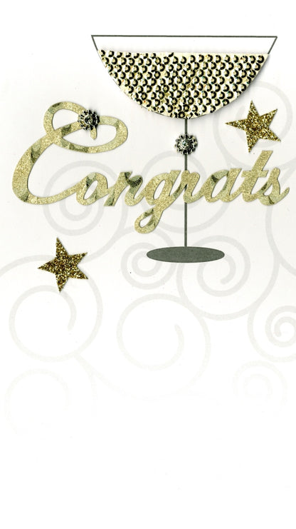 Congrats Congratulations Luxury Champagne Greeting Card
