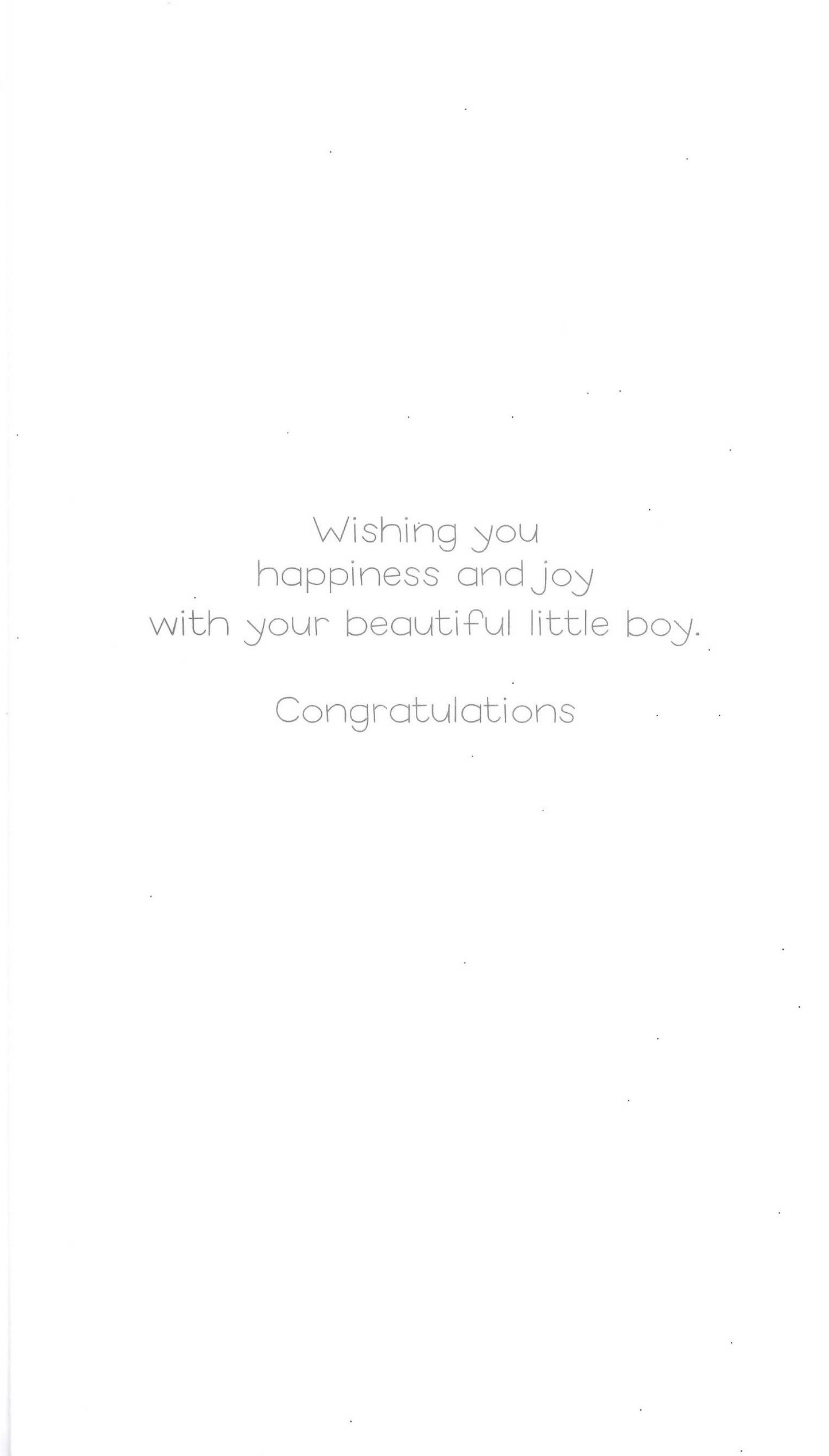 A Beautiful Baby Boy Luxury Champagne Greeting Card