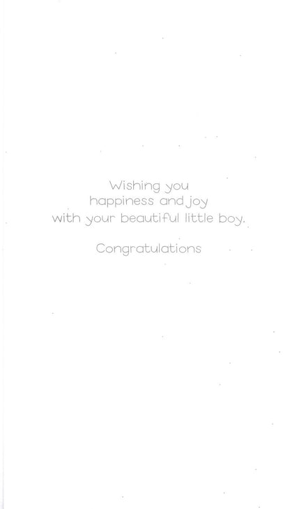 A Beautiful Baby Boy Luxury Champagne Greeting Card