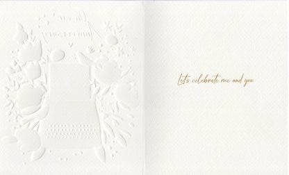 On Our Anniversary With Love Floral Greeting Card