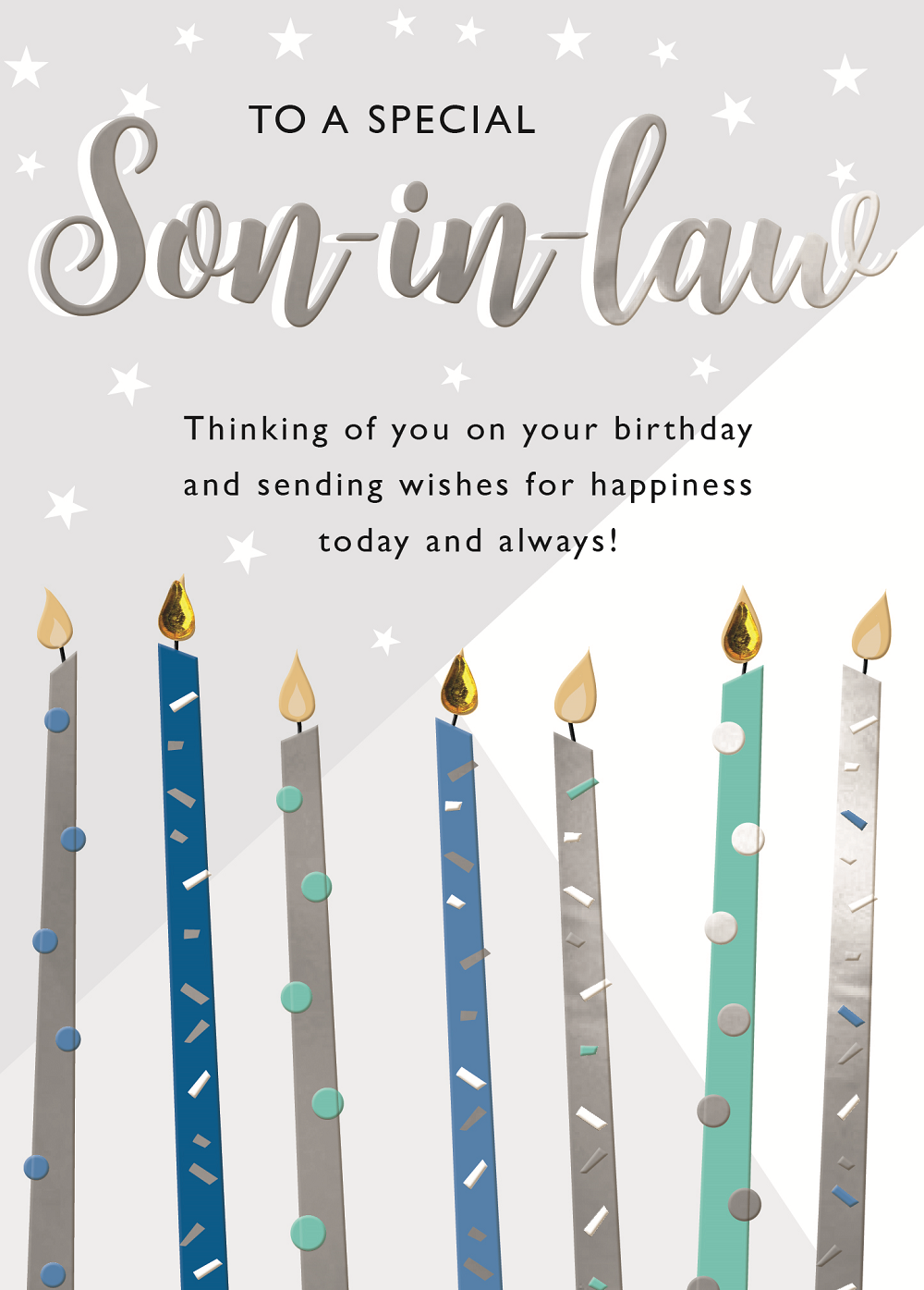 To A Special Son-In-Law Embellished Birthday Greeting Card