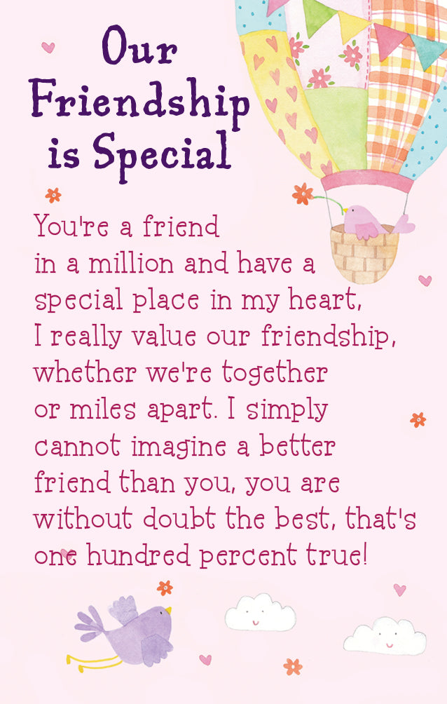Our Friendship Is Special Heartwarmers Keepsake Credit Card & Envelope
