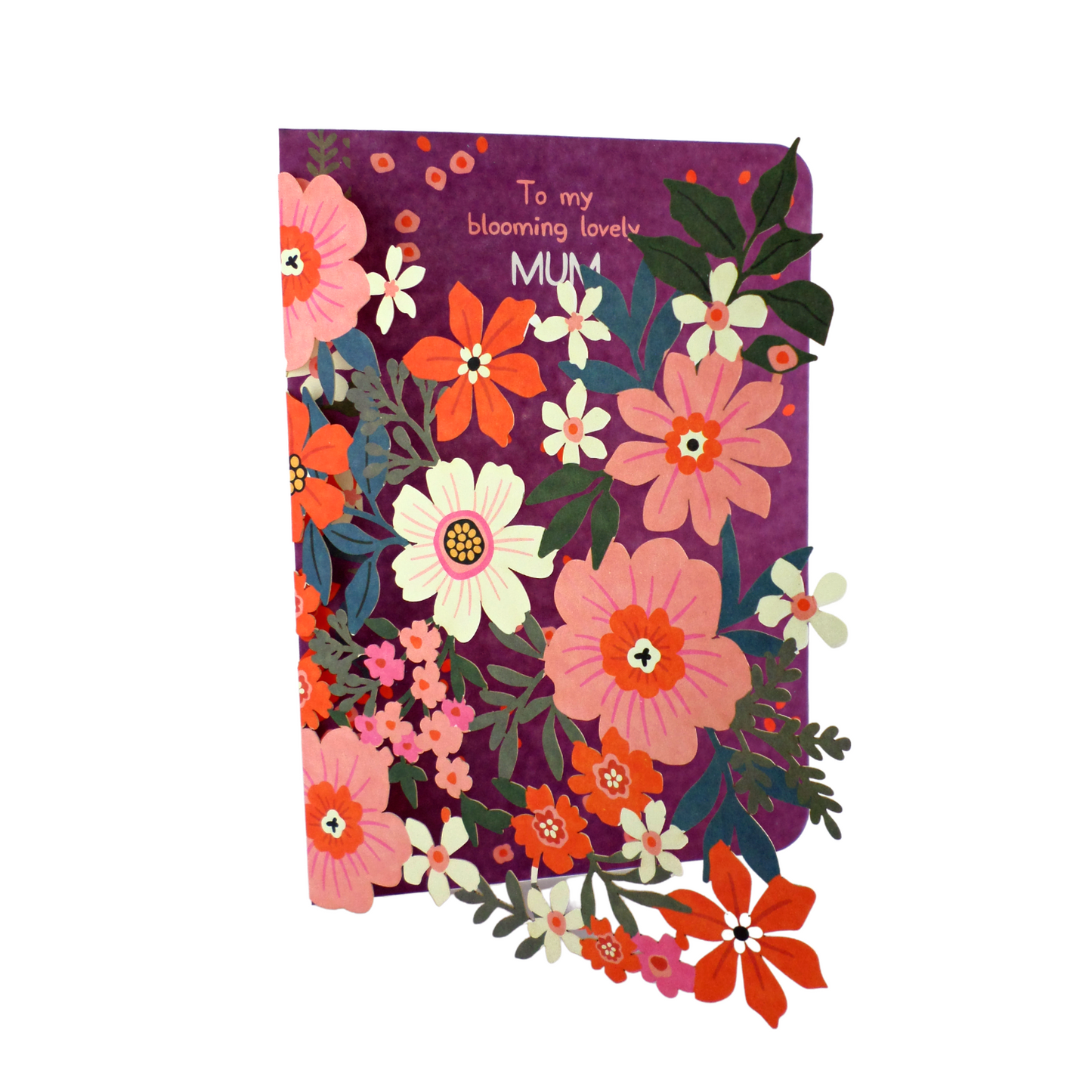 Paper Cut Art Blooming Lovely Mum Any Occasion Greeting Card