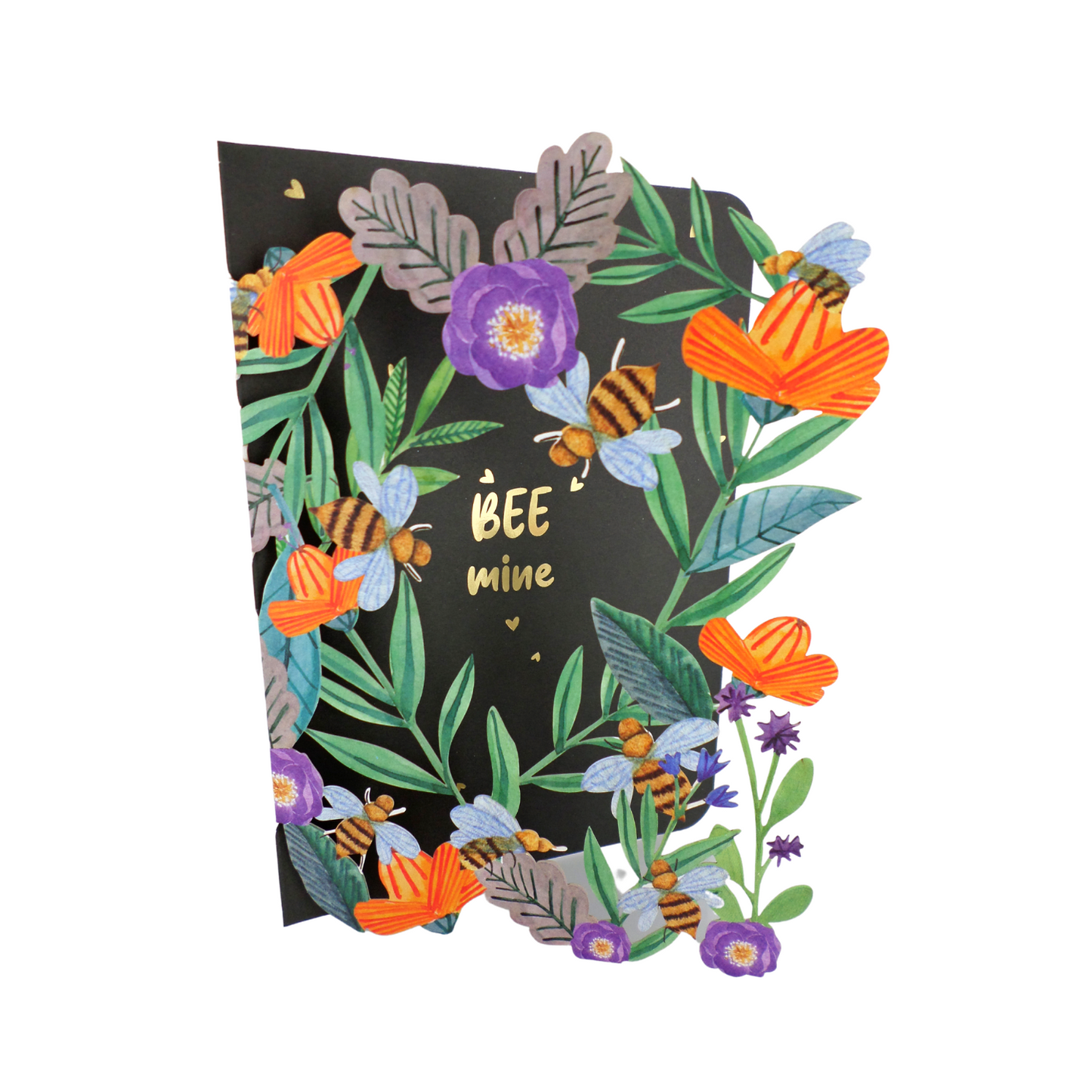 Paper Cut Art Bee Mine Bumble Bees Romantic Greeting Card