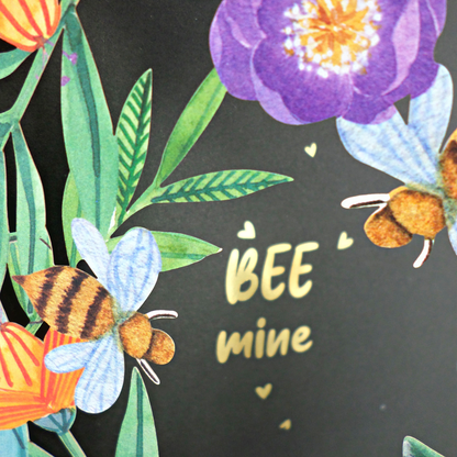 Paper Cut Art Bee Mine Bumble Bees Romantic Greeting Card