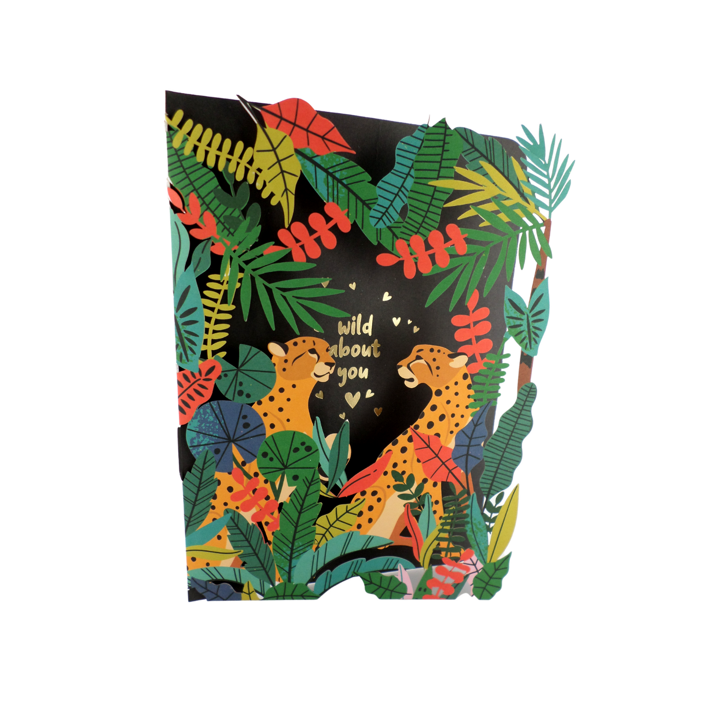 Paper Cut Art Wild About You Jungle Romantic Greeting Card