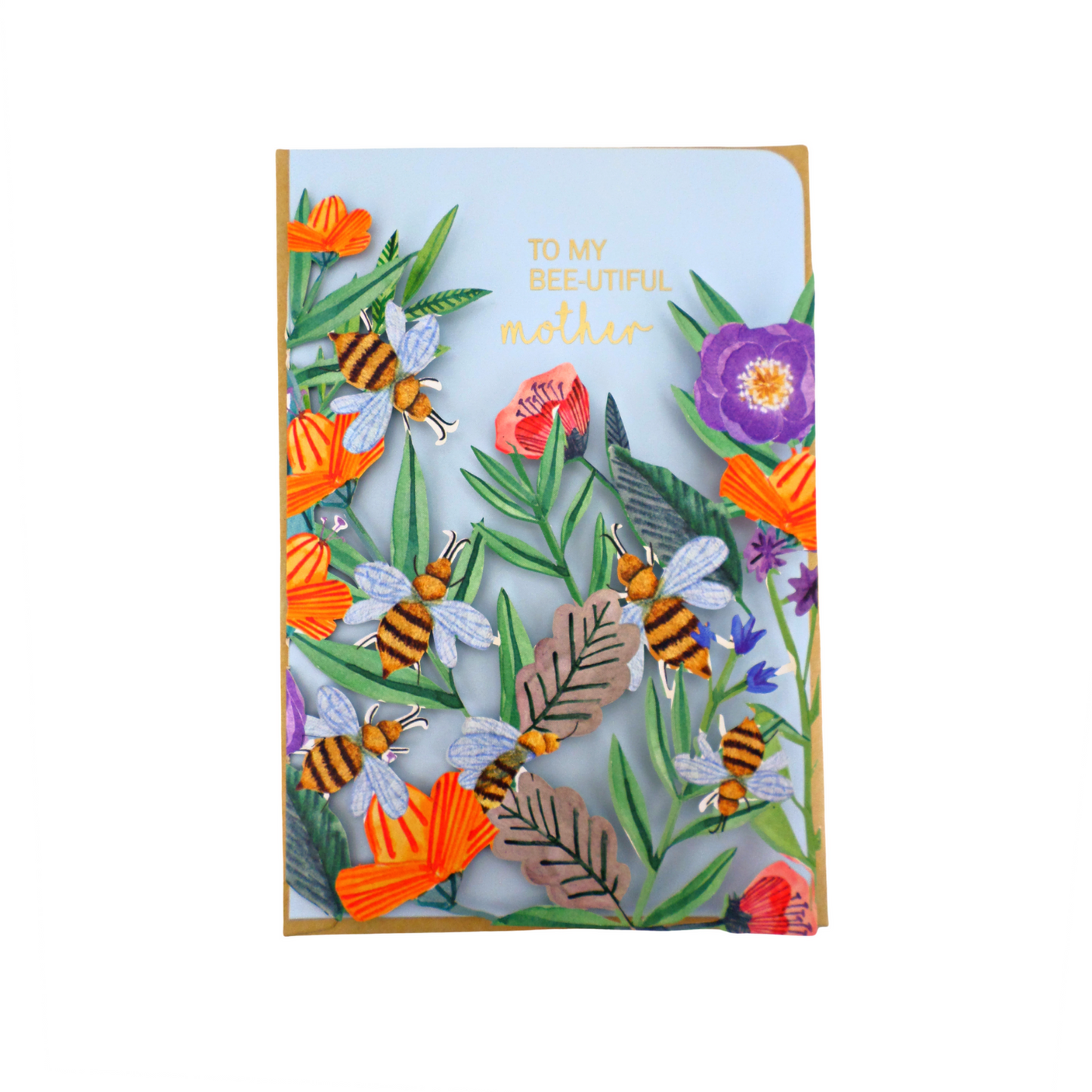 Paper Cut Art My BEE-UTIFUL Mother Any Occasion Greeting Card