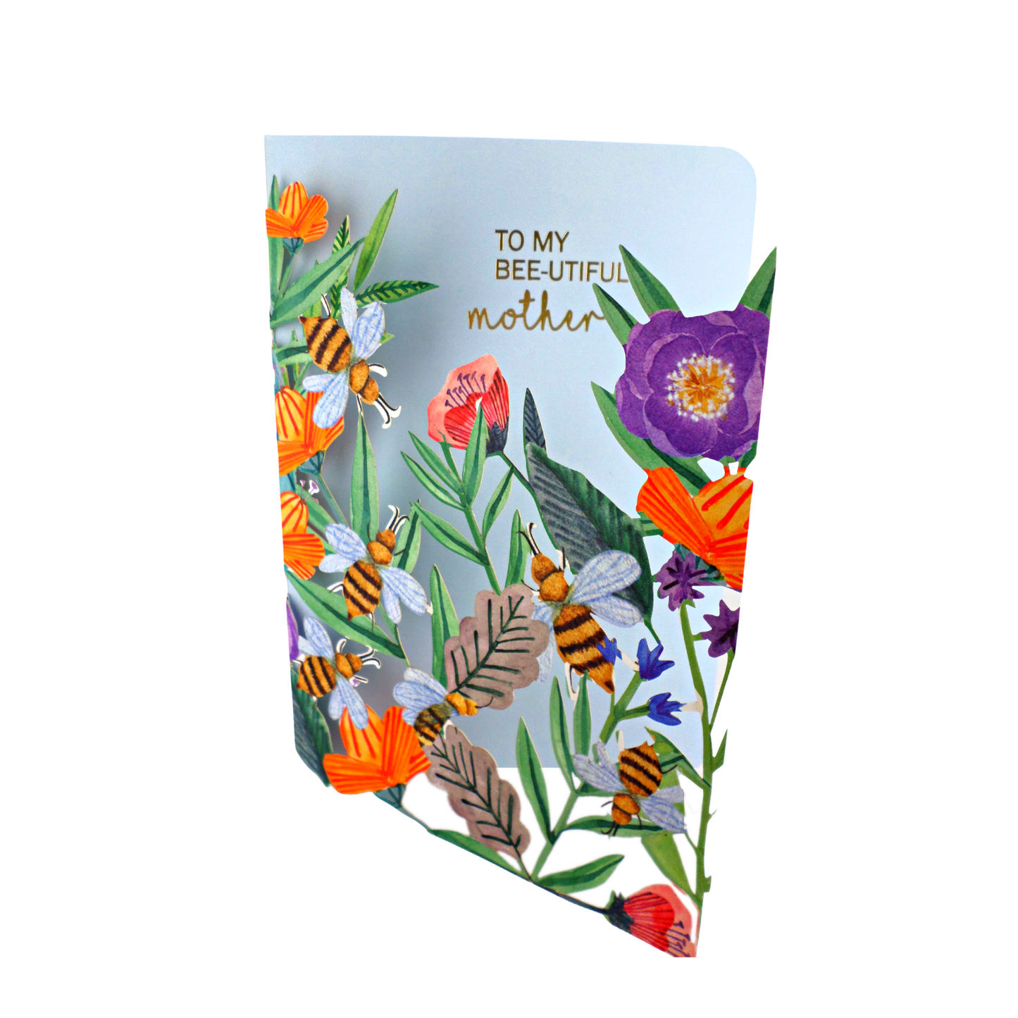 Paper Cut Art My BEE-UTIFUL Mother Any Occasion Greeting Card