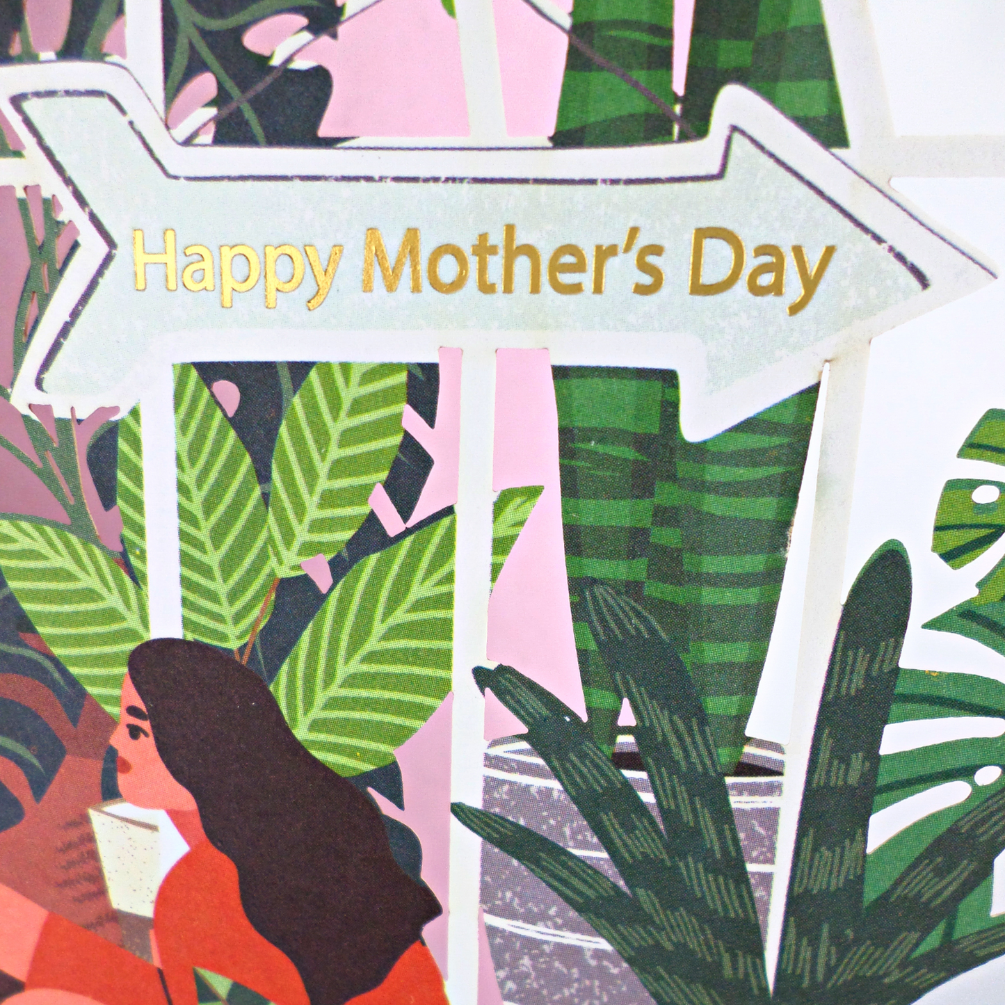 Paper Cut Art Mother Gardening Mother's Day Greeting Card