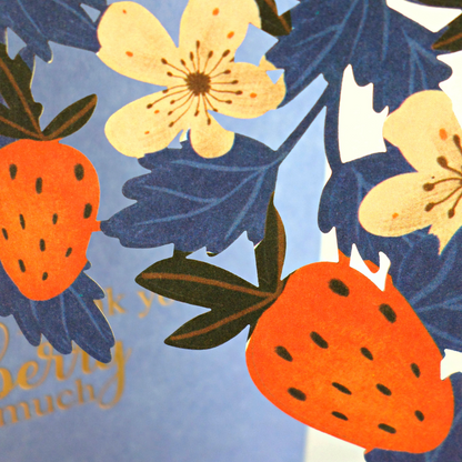 Paper Cut Art Thank You Berry Much Thank You Greeting Card