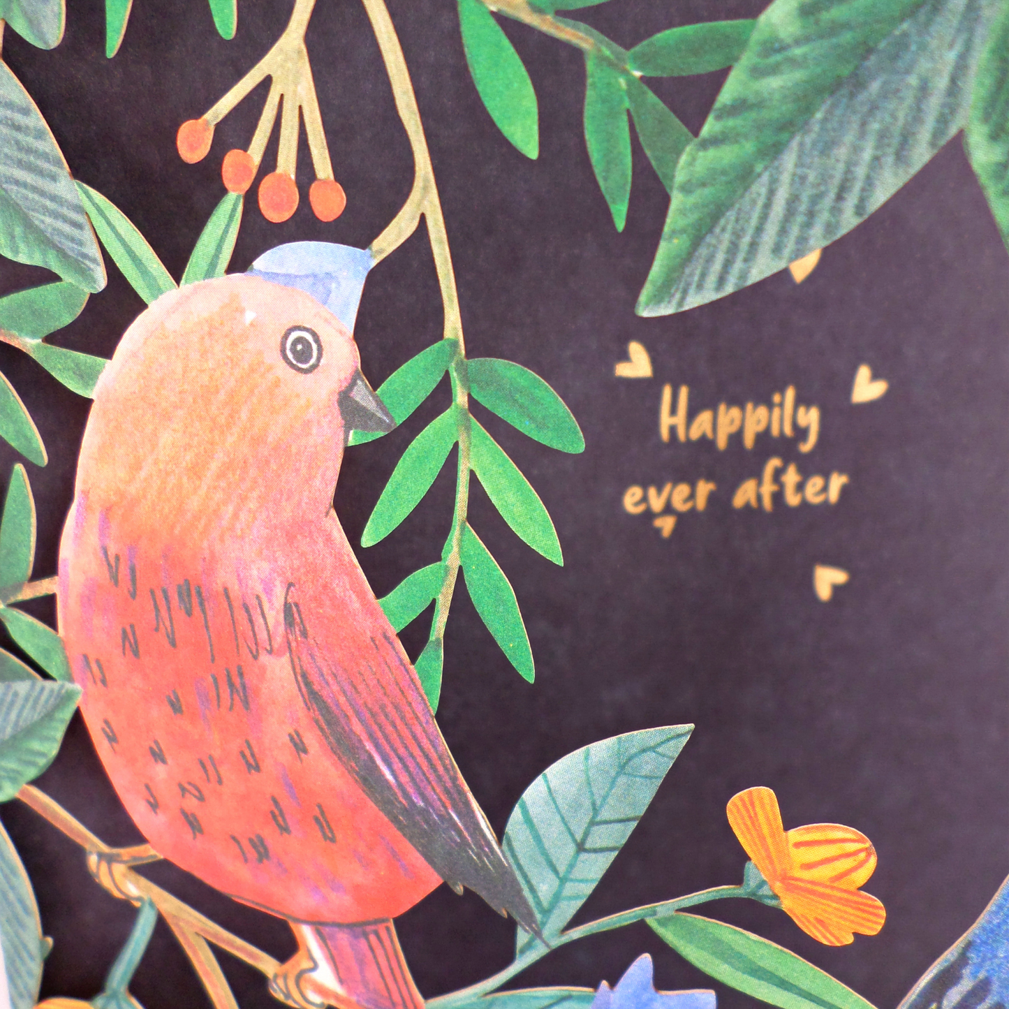 Paper Cut Art Happily Ever After Wedding Greeting Card