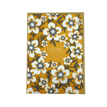 Paper Cut Art Thinking Of You Floral Any Occasion Greeting Card