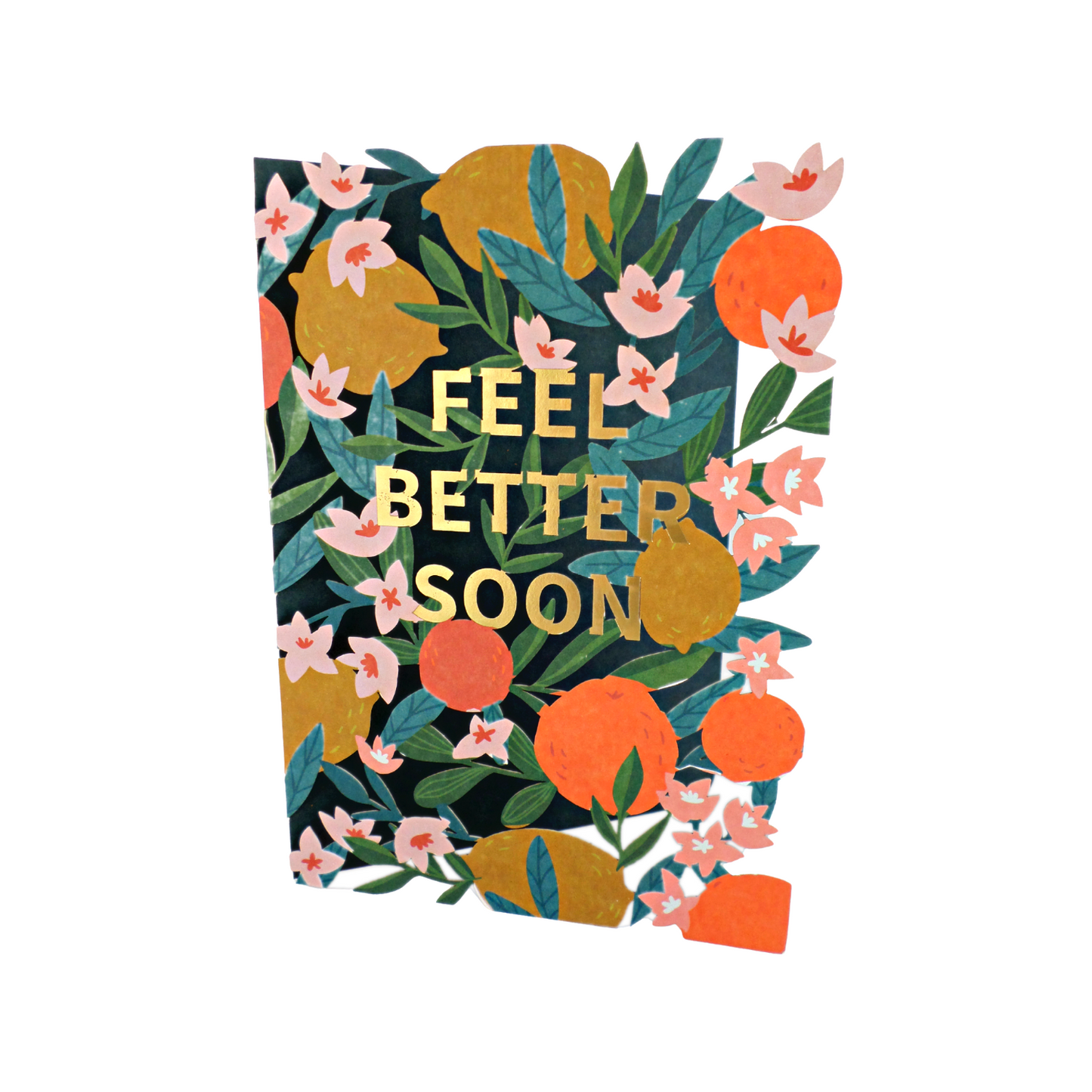 Paper Cut Art Feel Better Soon Floral Get Well Greeting Card