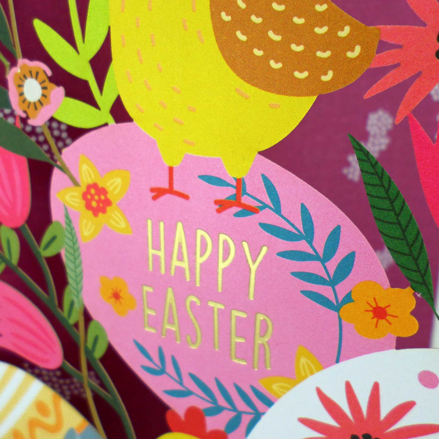 Paper Cut Art Happy Easter Chick Hatching Easter Greeting Card