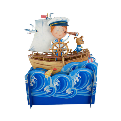 Sea Adventure Birthday Celebration 3D Pop Up Card For Kids