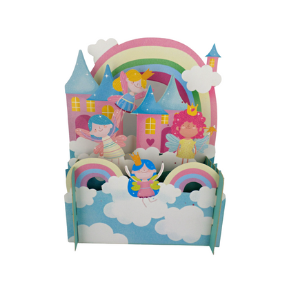 Fairytale Castle Birthday Celebration 3D Pop Up Card For Kids