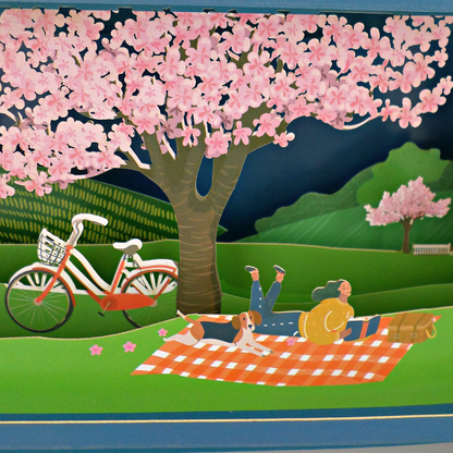 Message In A Bottle Blossom Pop Up Any Occasion Greeting Card