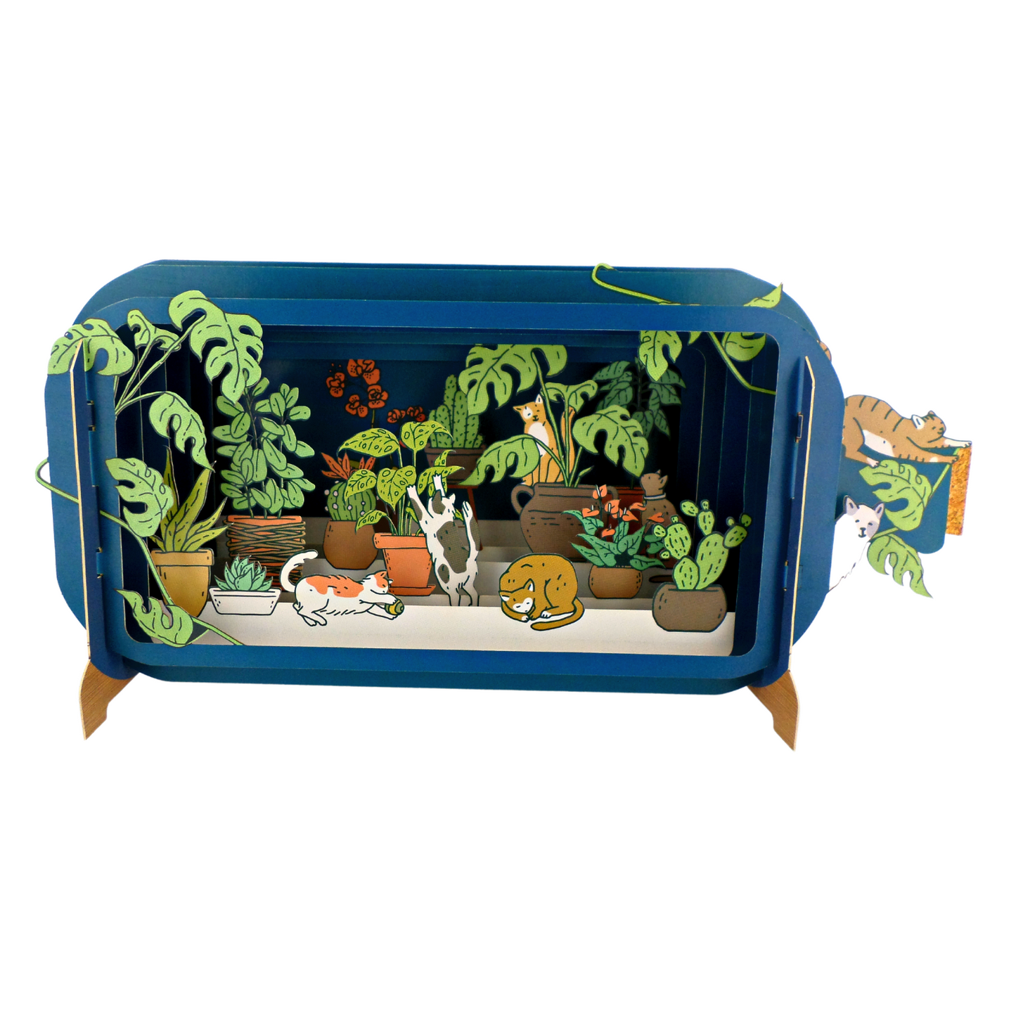 Message In A Bottle Play Cats Pop Up Any Occasion Greeting Card