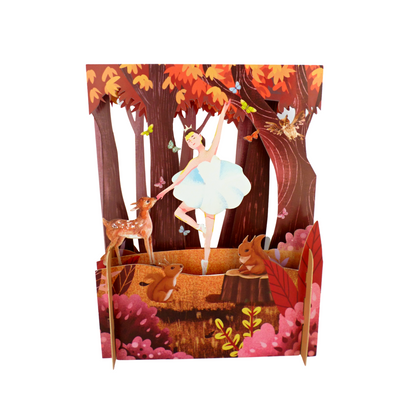 Woodland Ballerina Any Occasion 3D Pop Up Greeting Card