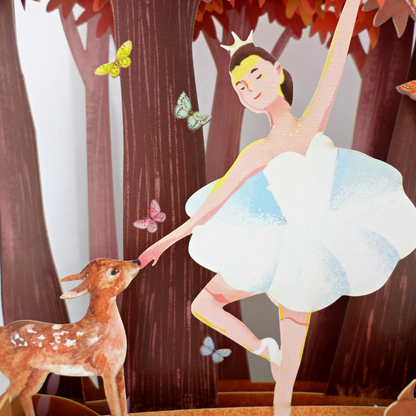 Woodland Ballerina Any Occasion 3D Pop Up Greeting Card