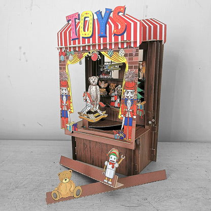 Paper Theatre Santa's Toy Shop 3D Pop Up Christmas Greeting Card