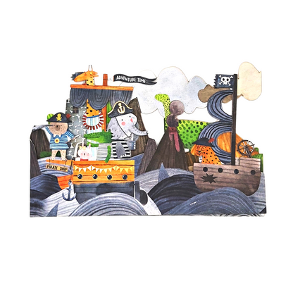Pirate Adventure 3D Pop Up Birthday Card For Child