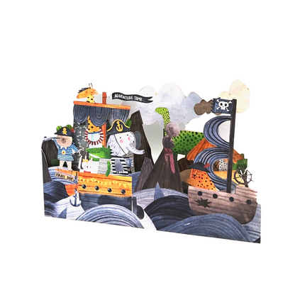 Pirate Adventure 3D Pop Up Birthday Card For Child