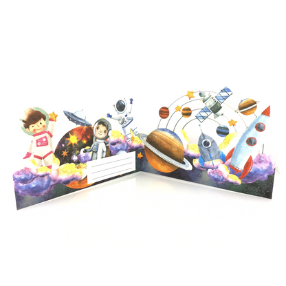 Space Astronauts 3D Pop Up Birthday Card For Child