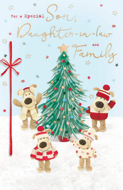 Boofle Son, Daughter-In-Law & Family Christmas Greeting Card