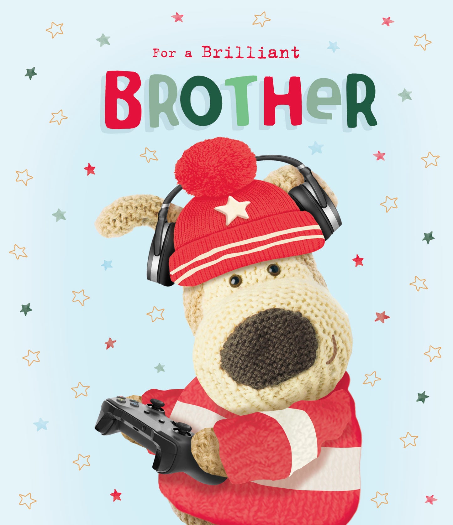 Boofle For A Brilliant Gamer Brother Christmas Greeting Card