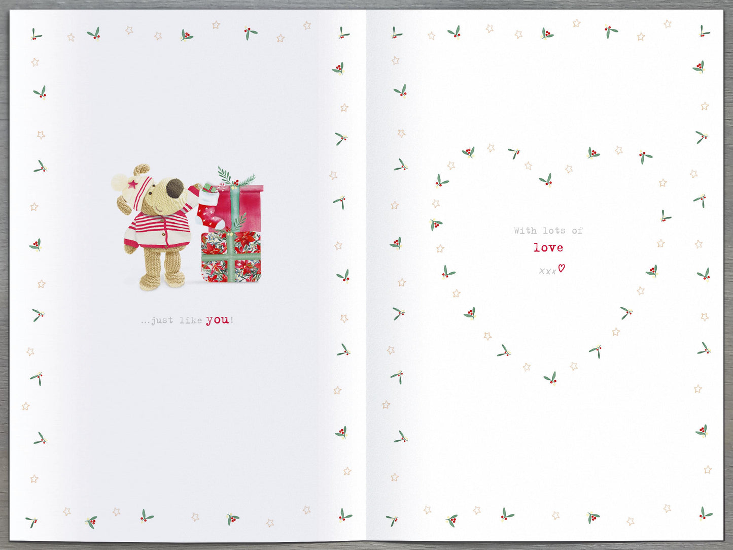 Boofle Daughter With Love Embellished Christmas Greeting Card