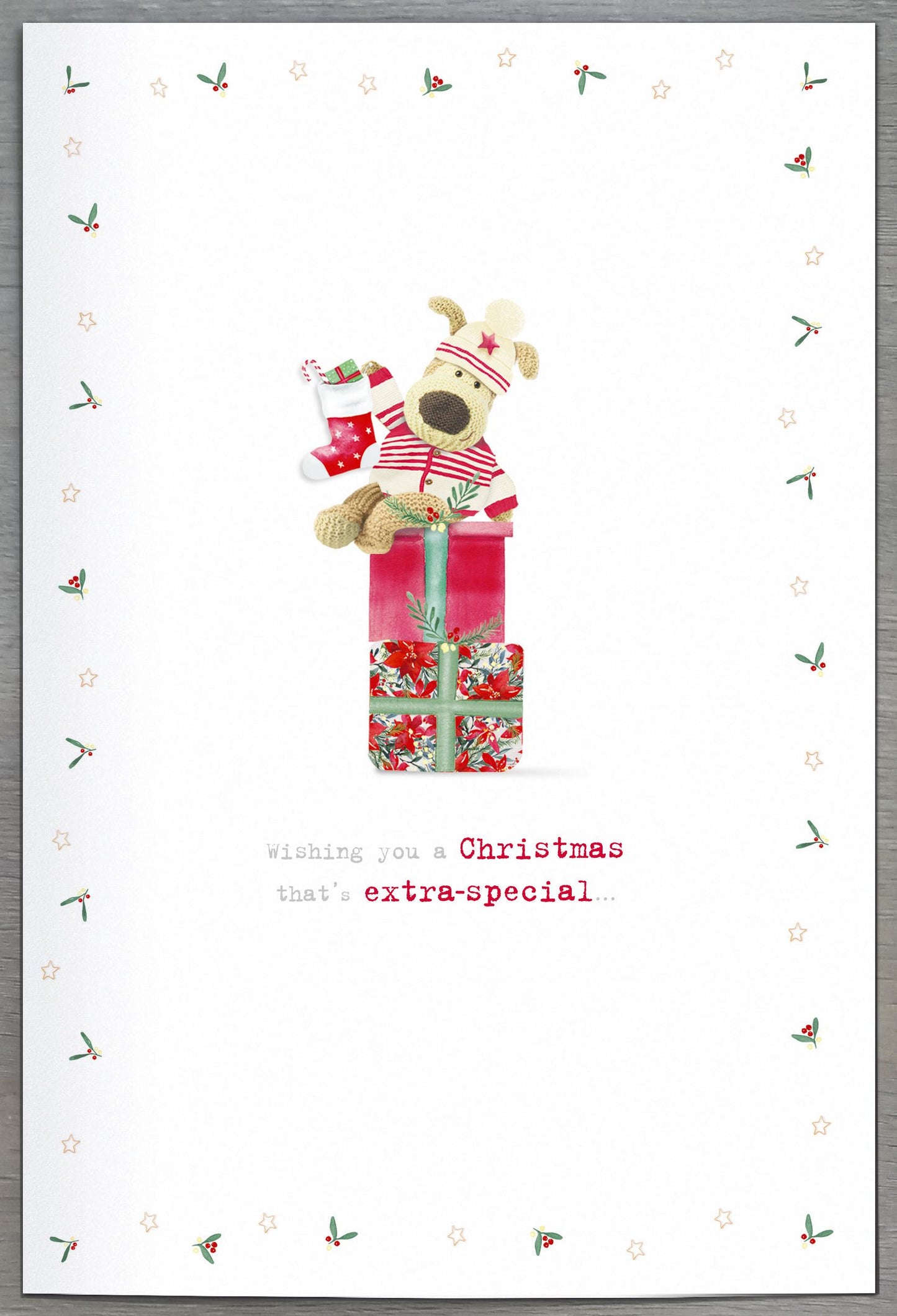 Boofle Daughter With Love Embellished Christmas Greeting Card