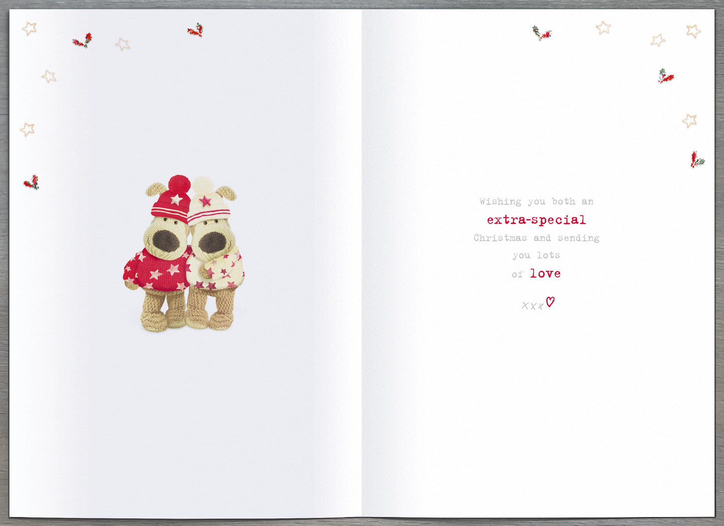 Boofle Daughter & Boyfriend Embellished Christmas Greeting Card