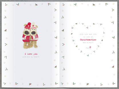 Boofle Very Special Fiance Embellished Christmas Greeting Card