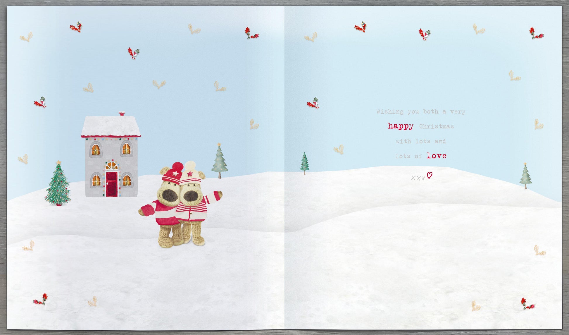 Bulls in the snow Biglietto d'auguri Colori delicati - vettore stock Bulls in the snow Biglietto d'auguri Colori delicati - vettore stock