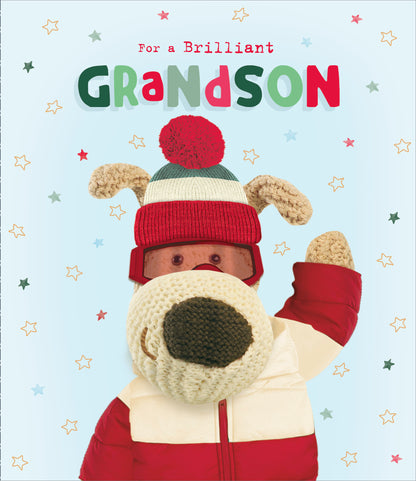 Boofle For a Brilliant Grandson Christmas Greeting Card