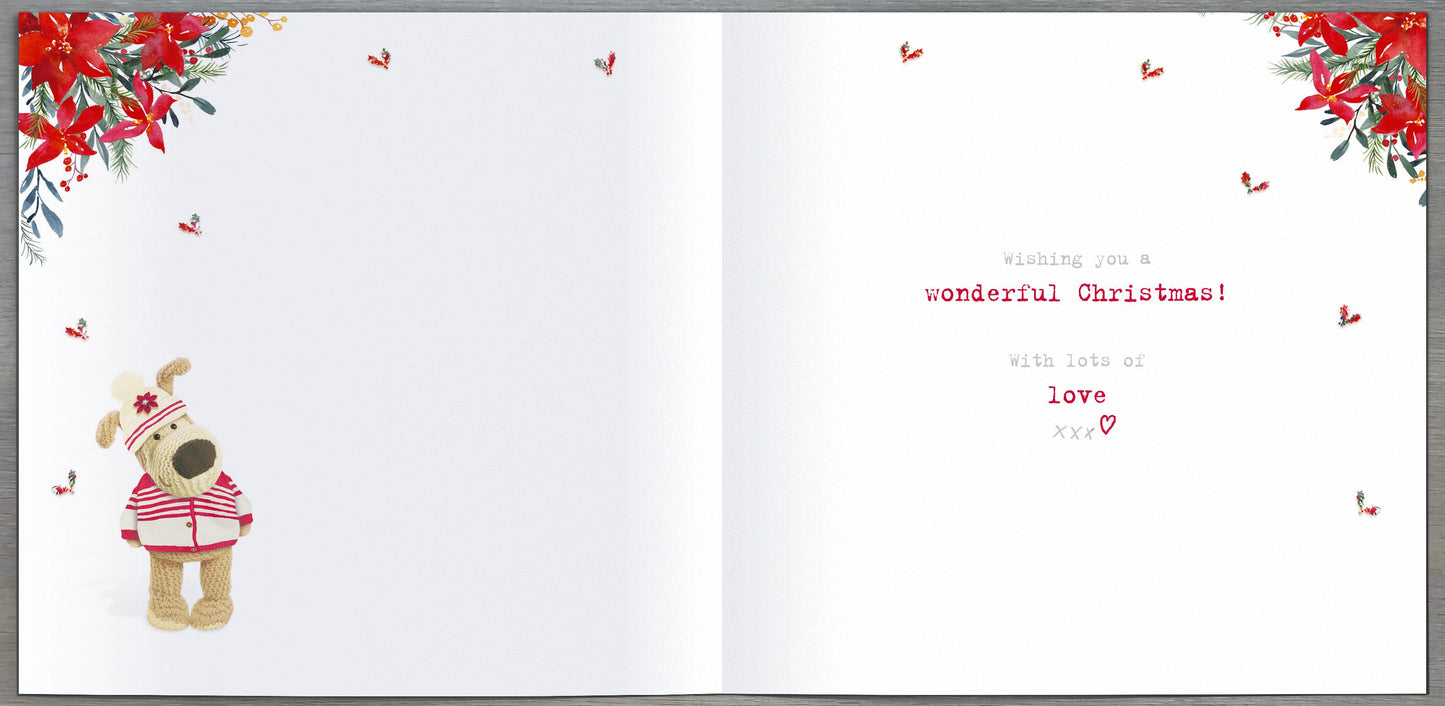 Boofle Very Special Nan Poinsettia Christmas Greeting Card