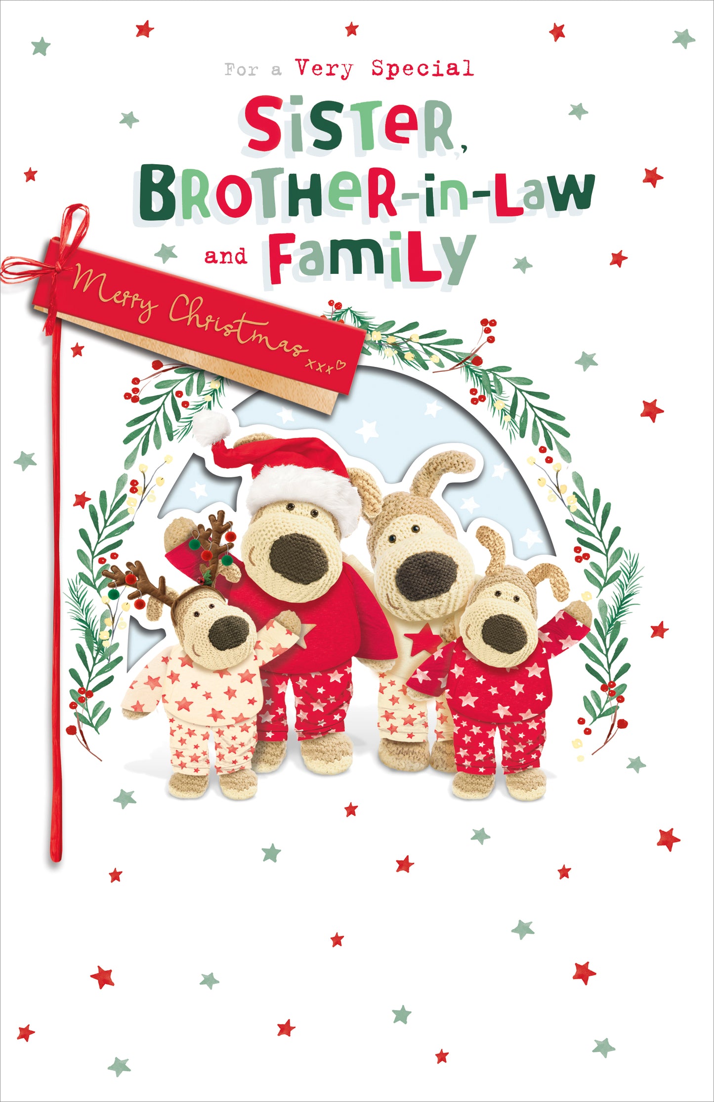 Boofle Sister, Brother-In-Law & Family Christmas Greeting Card