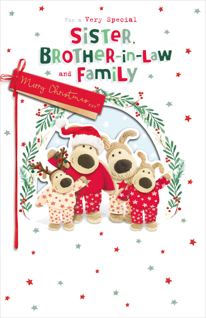 Boofle Sister, Brother-In-Law & Family Christmas Greeting Card