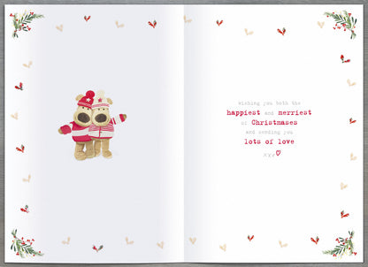Boofle Sister & Partner Embellished Christmas Greeting Card