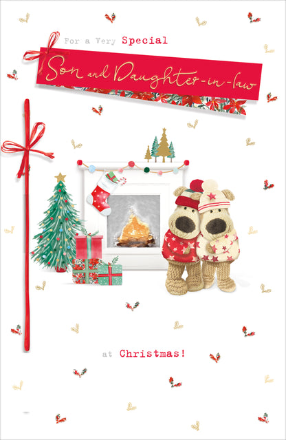 Boofle Son & Daughter-In-Law Embellished Christmas Greeting Card
