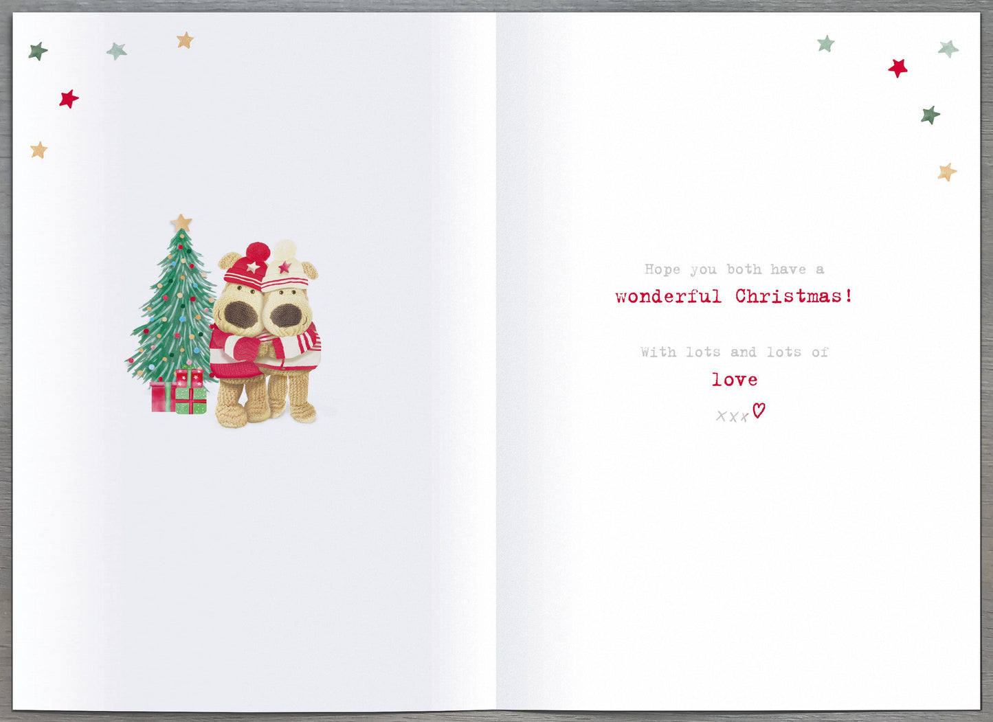 Boofle Love To Both Of You Embellished Christmas Greeting Card