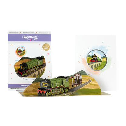 Vintage Steam Train Any Occasion 3D Pop Up Greeting Card