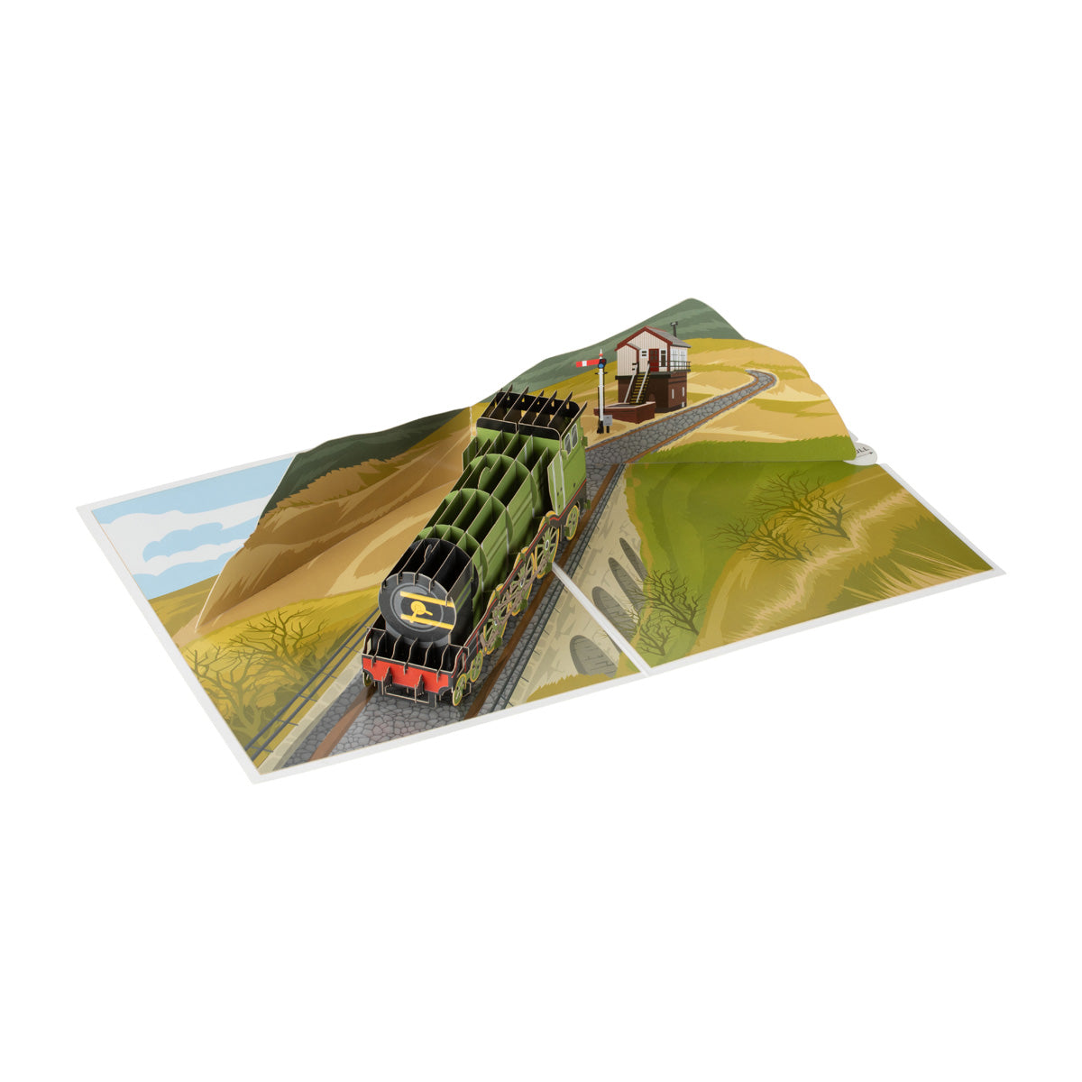 Vintage Steam Train Any Occasion 3D Pop Up Greeting Card