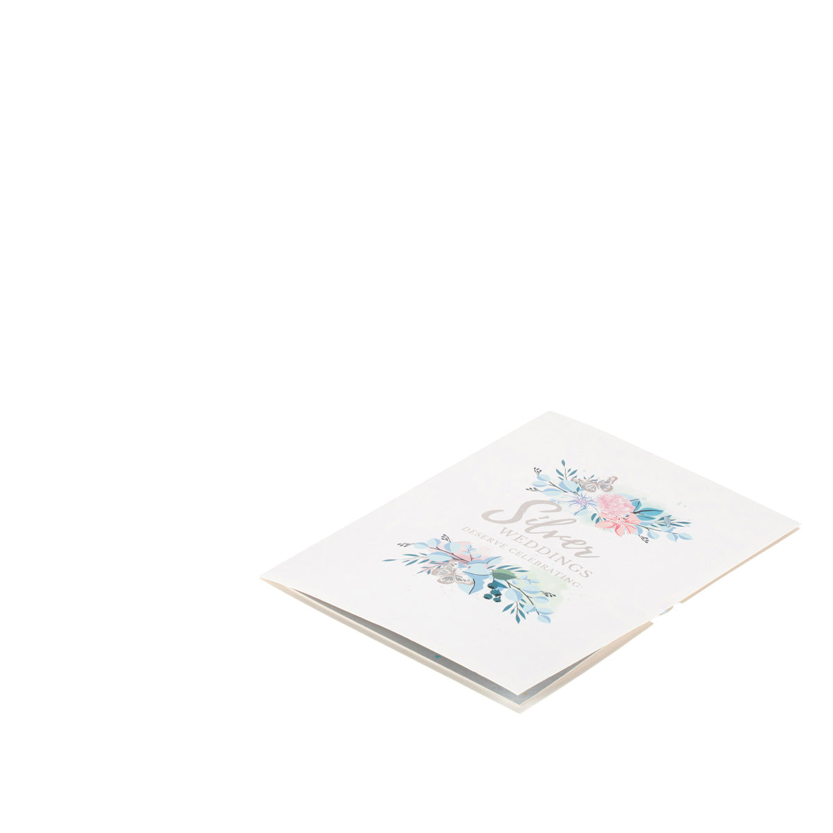 Silver Wedding 25 Years Anniversary 3D Pop Up Greeting Card