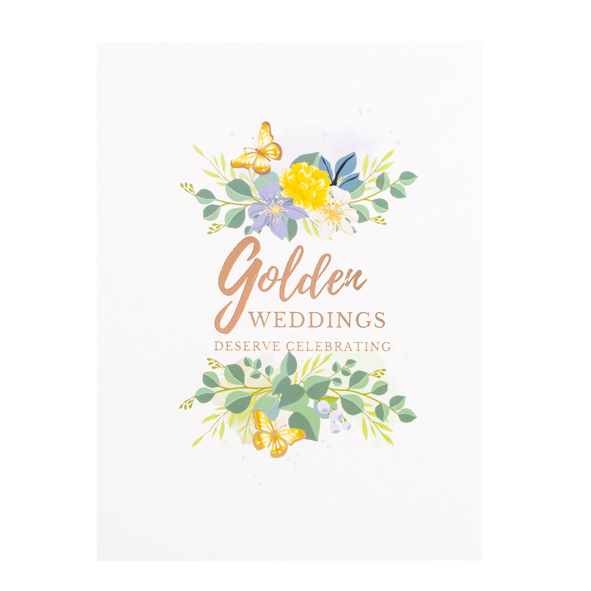 Golden Wedding 50 Years Anniversary 3D Pop Up Greeting Card